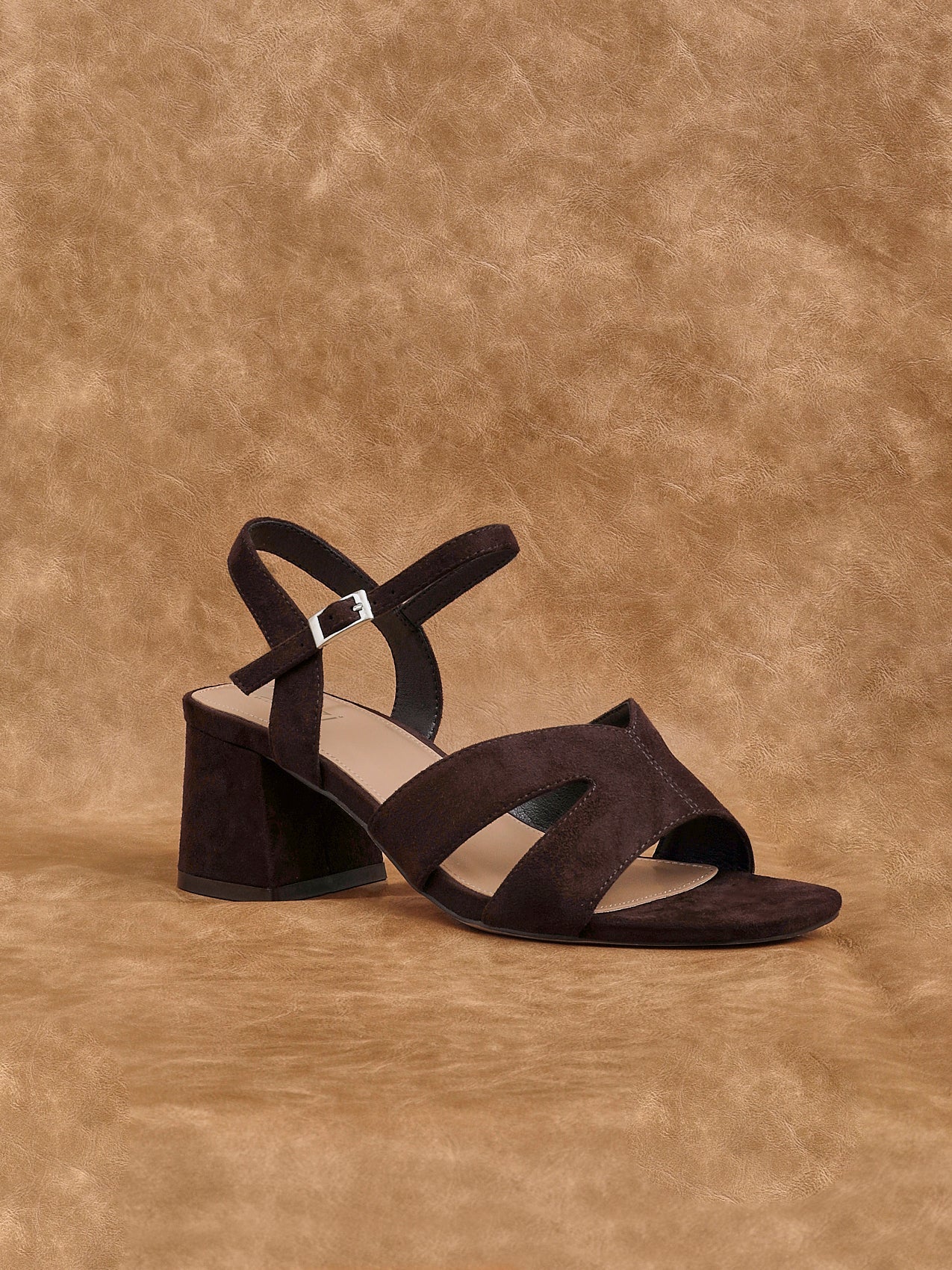 Empire Wide Fit Brown Block Heels