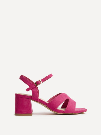 Empire Wide Fit Fuchsia Block Heels