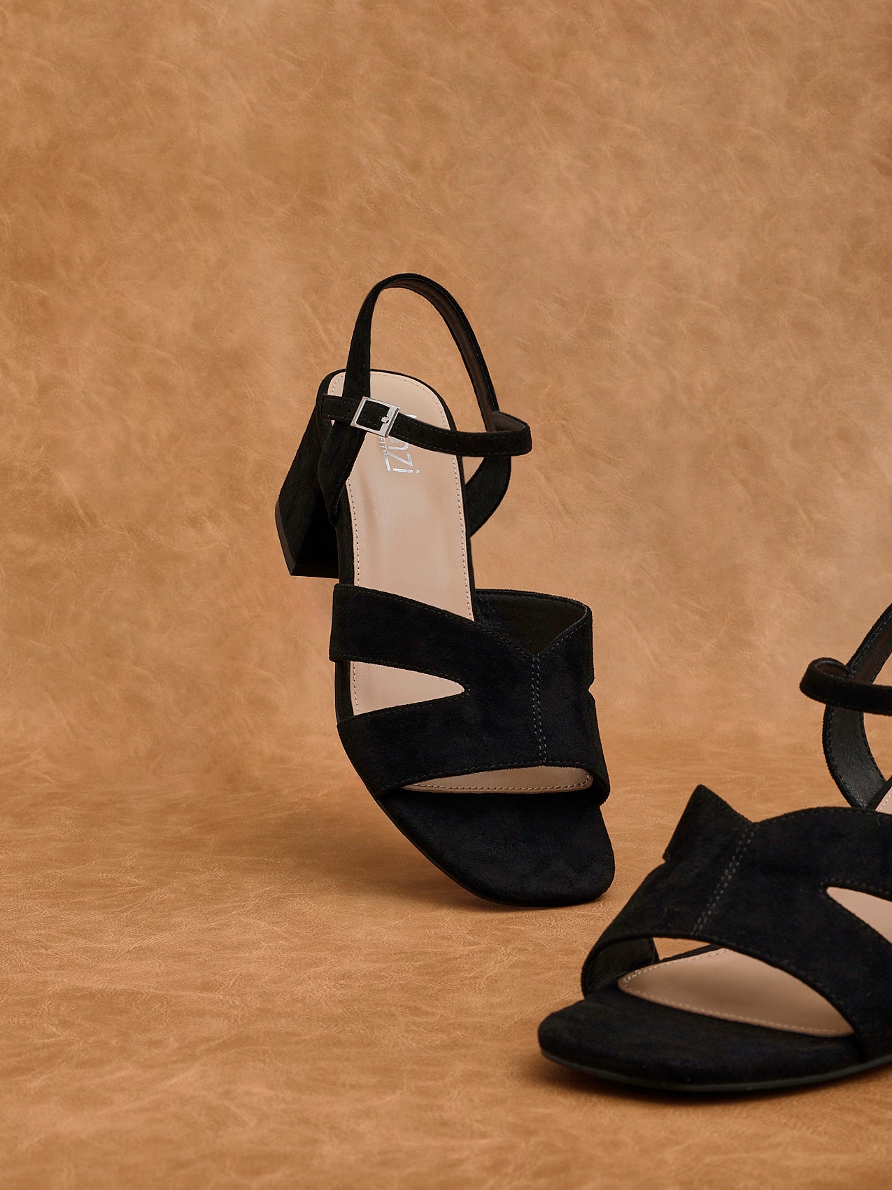 Empire Wide Fit Black Block Heels
