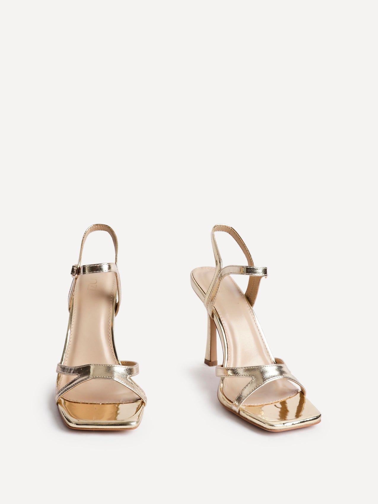 Empress Gold Faux Leather Heels