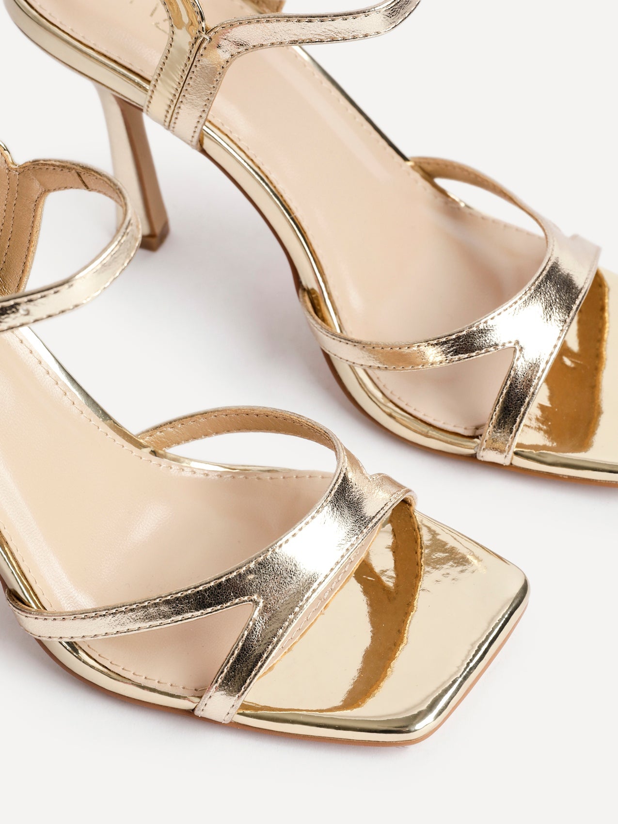 Empress Gold Faux Leather Heels