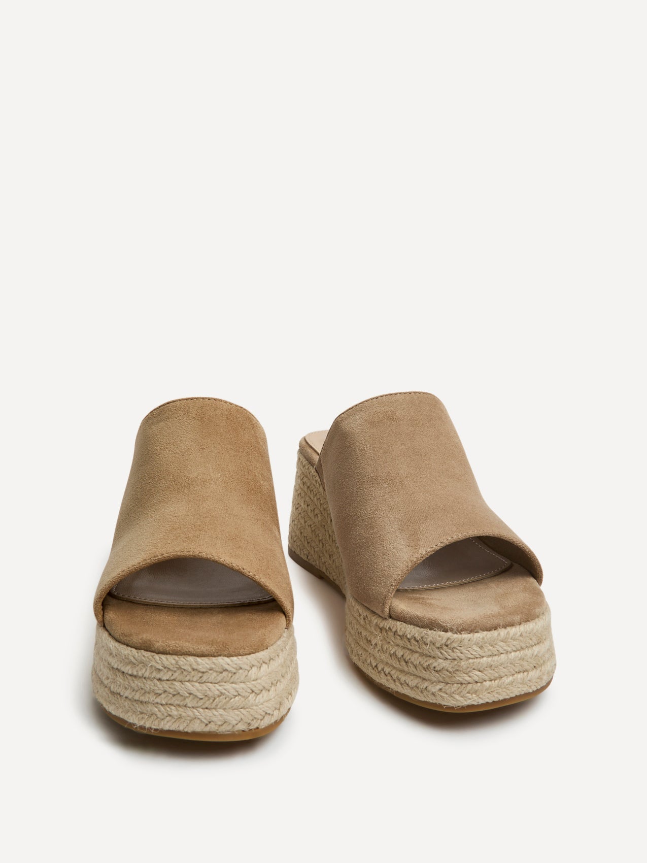 Espresso Mocha Espadrille Mule Wedges
