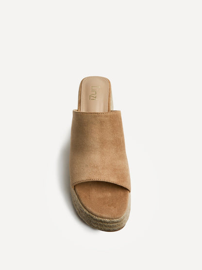 Espresso Mocha Espadrille Mule Wedges