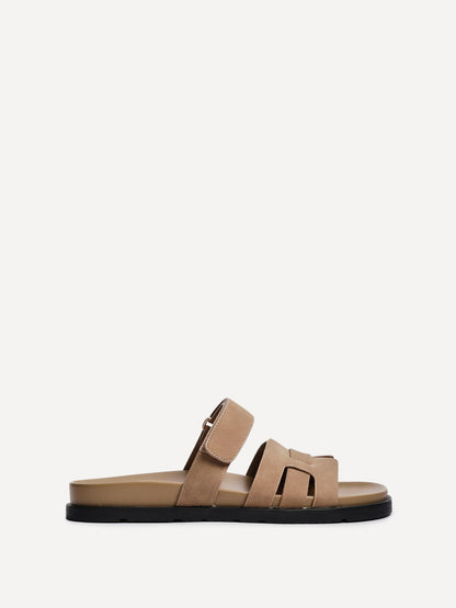 Essential Taupe Faux Suede Sandals