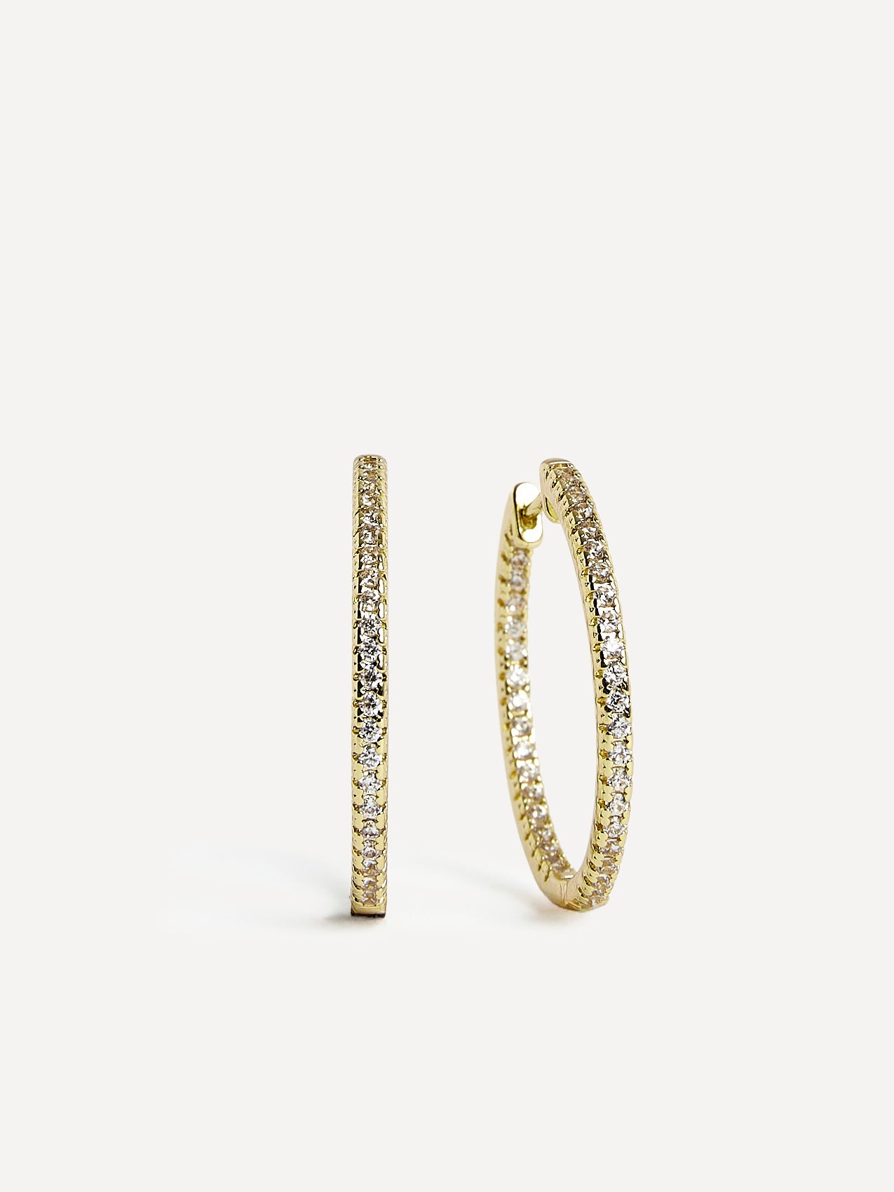 Eternal Gold Crystal Hoop Earrings