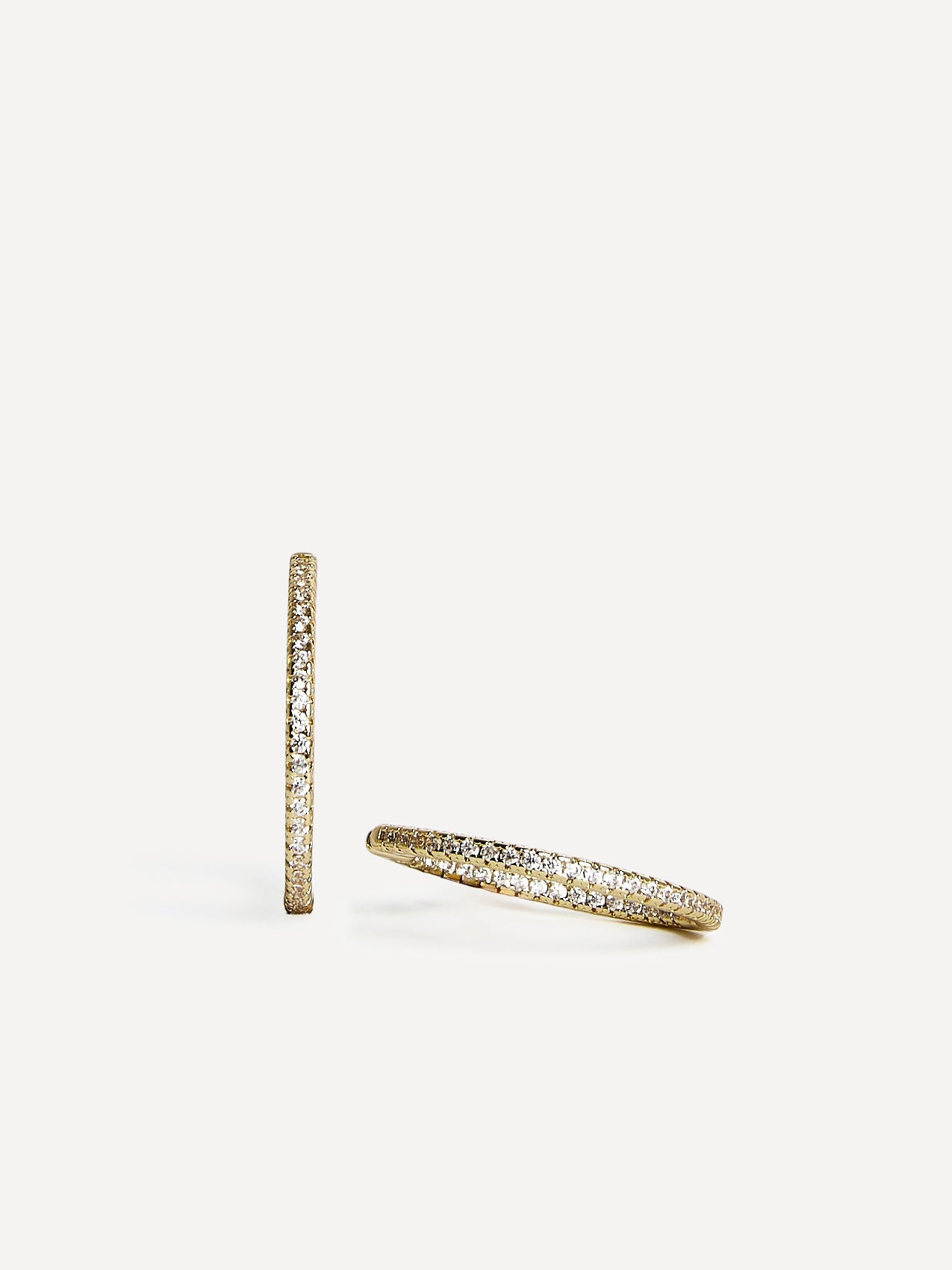 Eternal Gold Crystal Hoop Earrings
