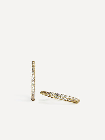 Eternal Gold Crystal Hoop Earrings