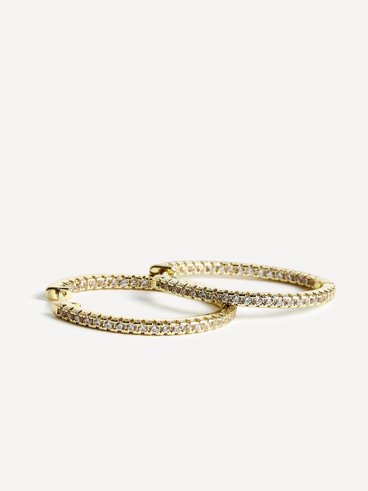 Eternal Gold Crystal Hoop Earrings