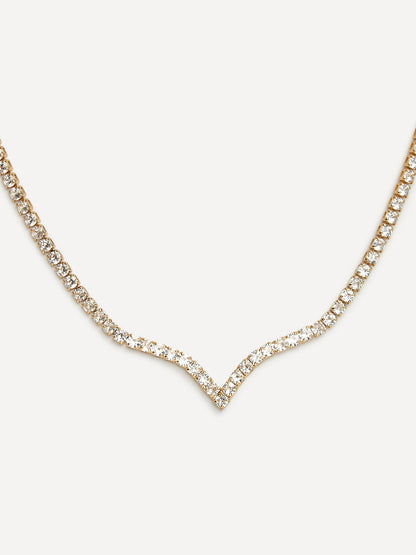 Evermore Gold Tennis Necklace