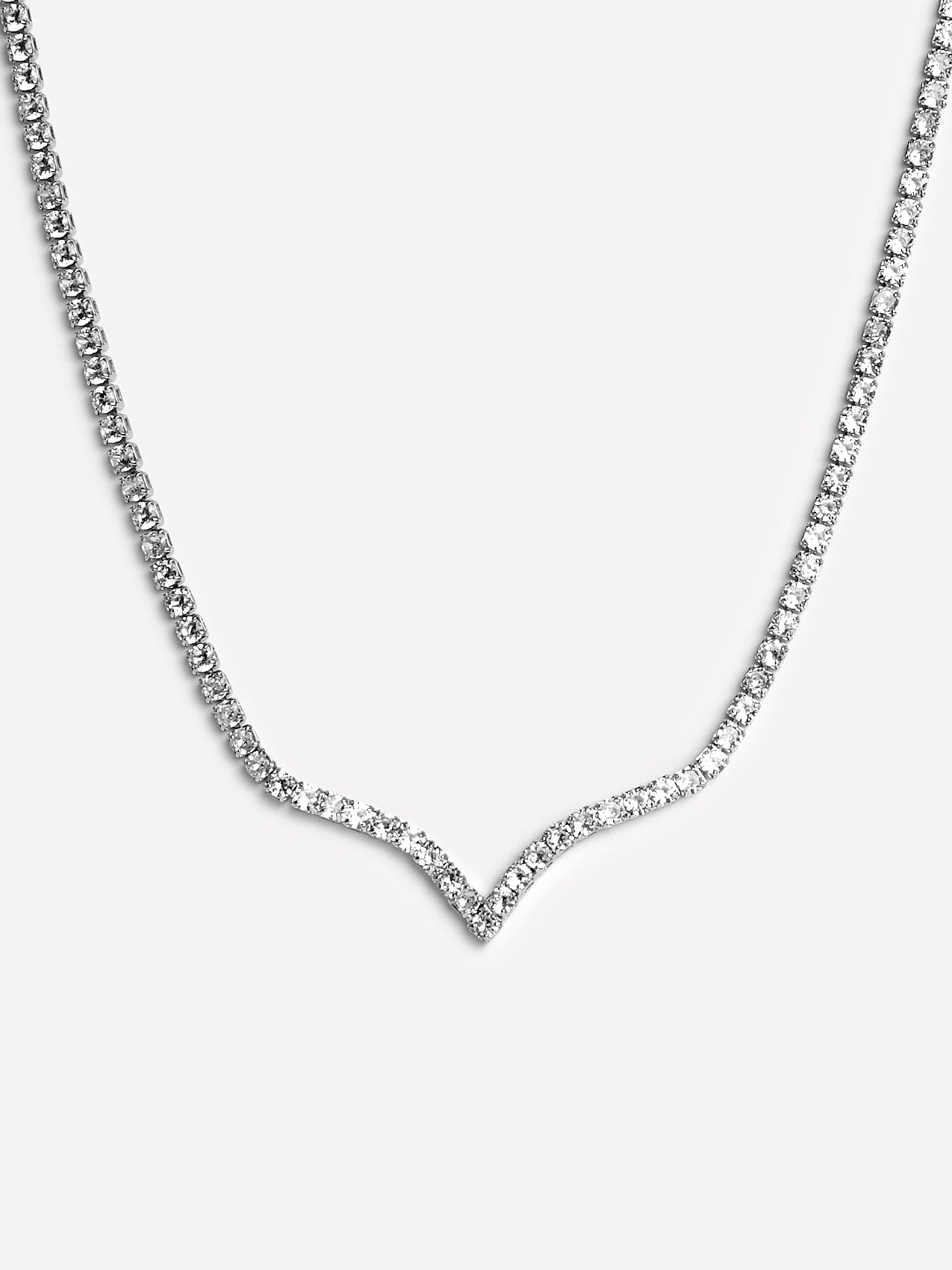 Evermore Silver Tennis Necklace