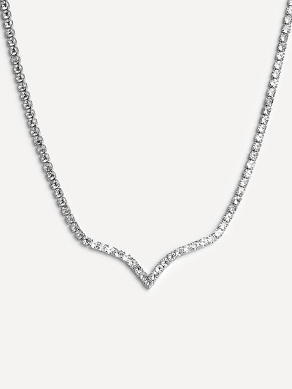 Evermore Silver Tennis Necklace