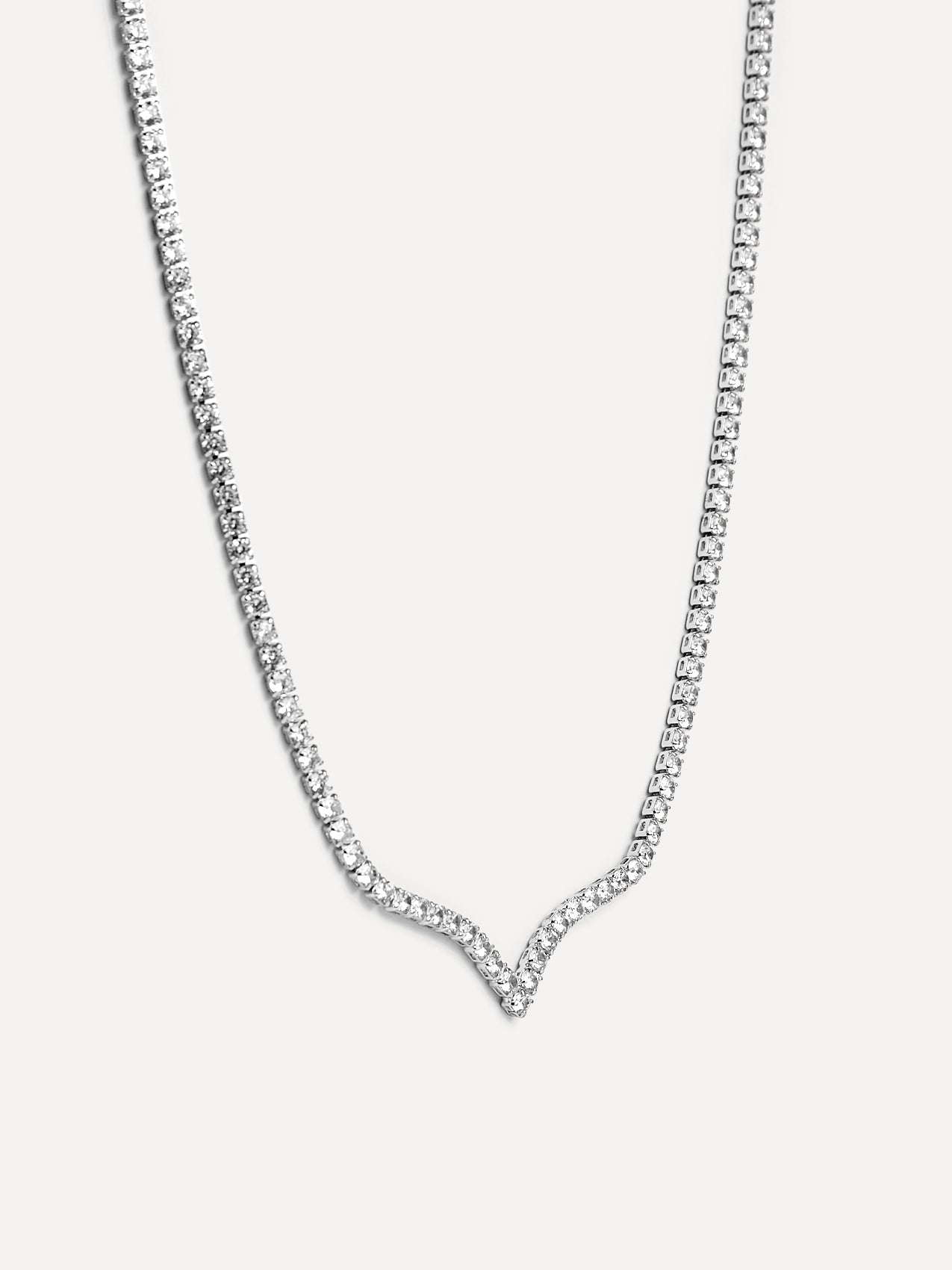 Evermore Silver Tennis Necklace