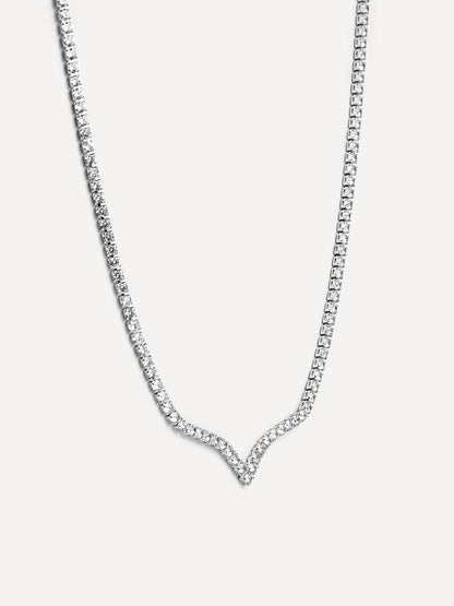 Evermore Silver Tennis Necklace