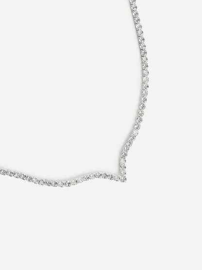 Evermore Silver Tennis Necklace