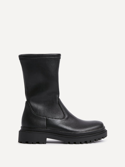 Edge Black Platform Ankle Boots