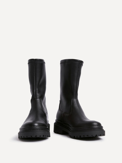 Edge Black Platform Ankle Boots
