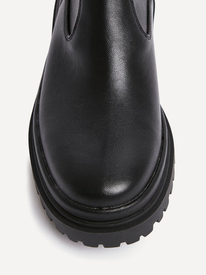 Edge Black Platform Ankle Boots