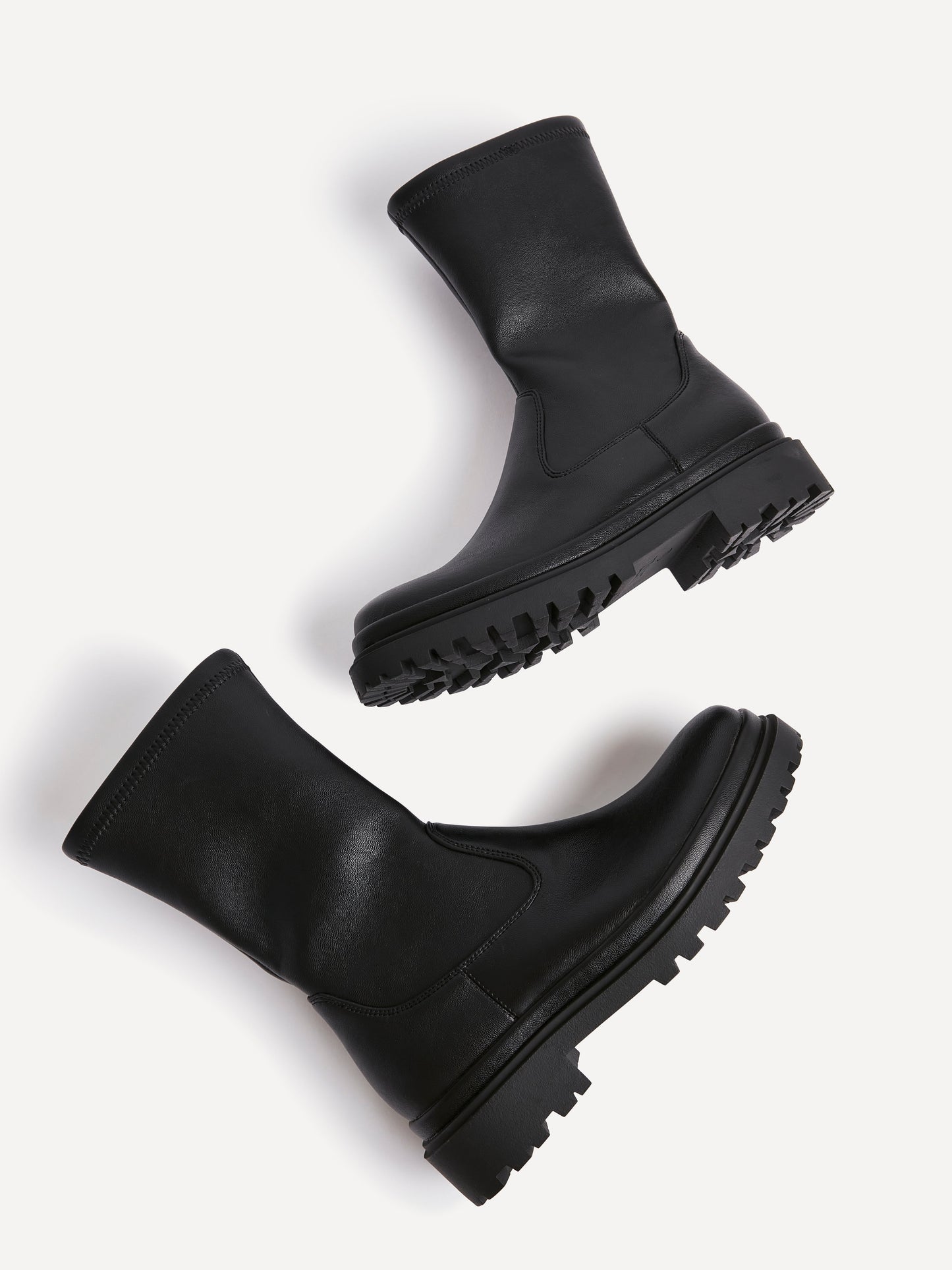 Edge Black Platform Ankle Boots