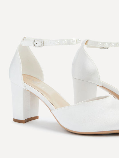 Elowen Wide Fit Bridal Satin Court Heels