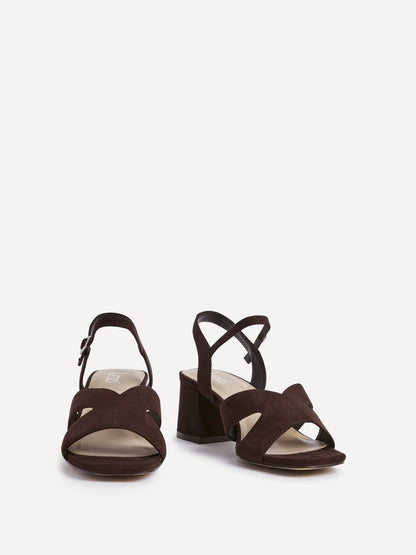Empire Wide Fit Brown Block Heels