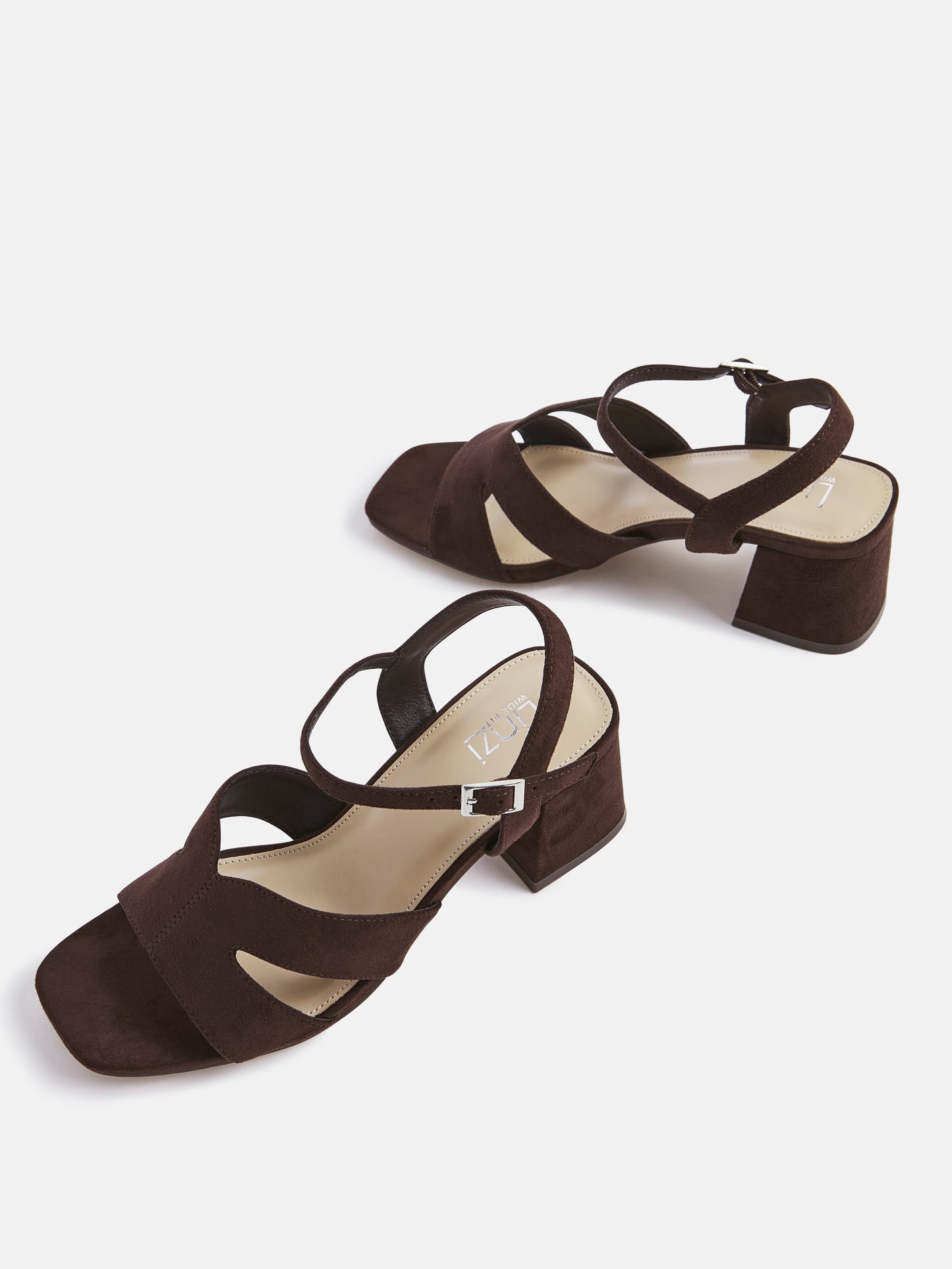 Empire Wide Fit Brown Block Heels