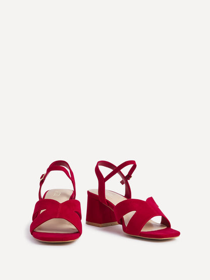 Empire Wide Fit Red Block Heels