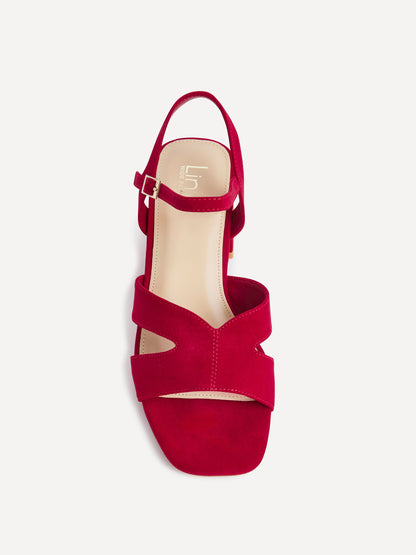 Empire Wide Fit Red Block Heels
