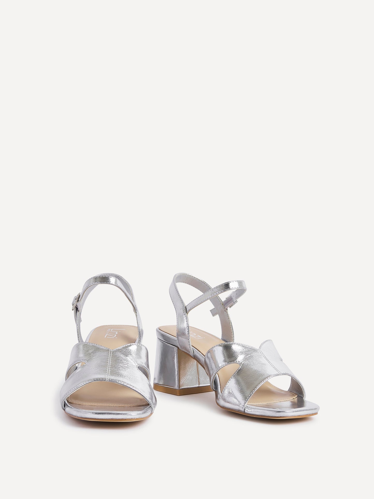 Empire Wide Fit Silver Block Heels