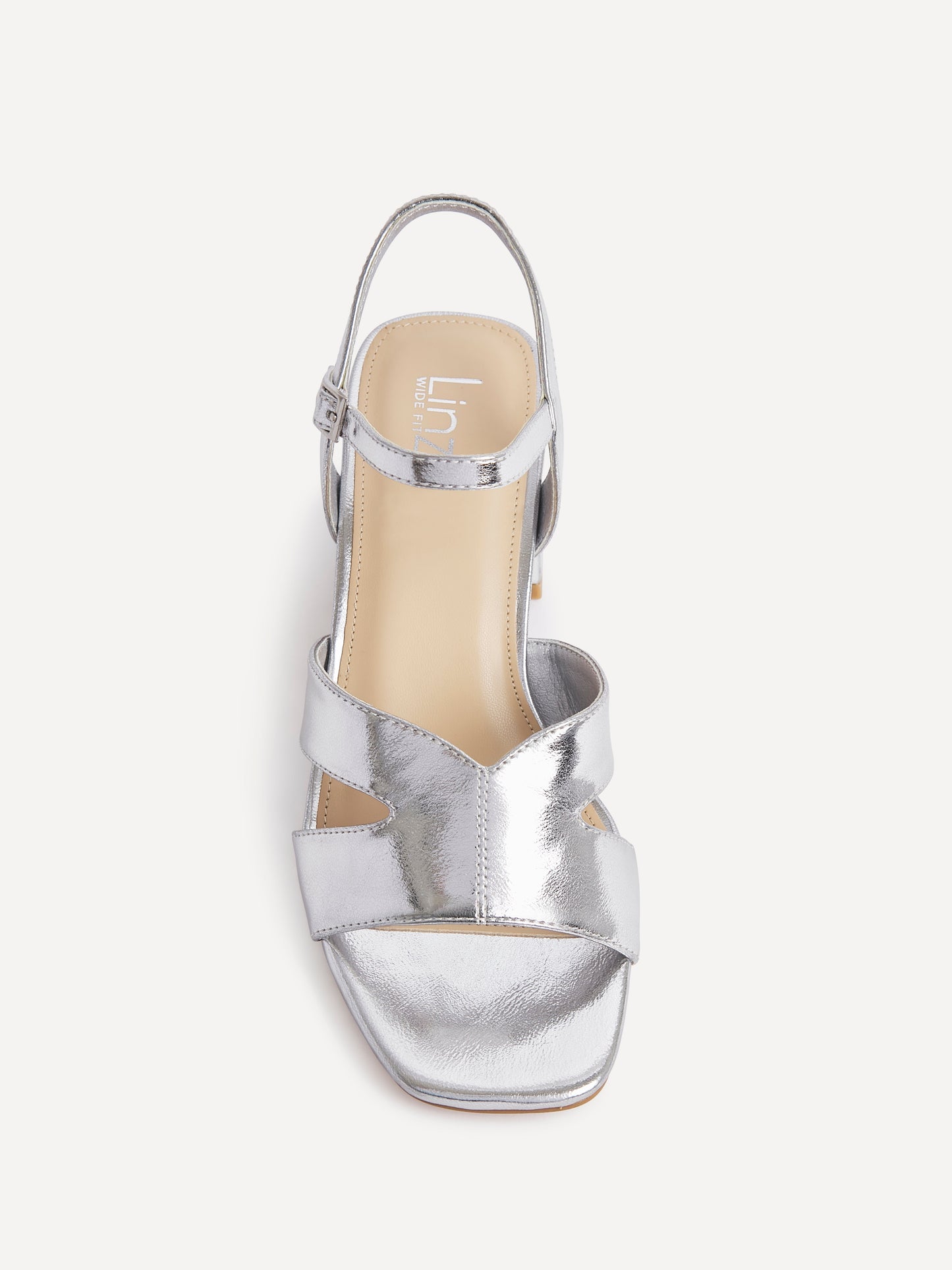 Empire Wide Fit Silver Block Heels