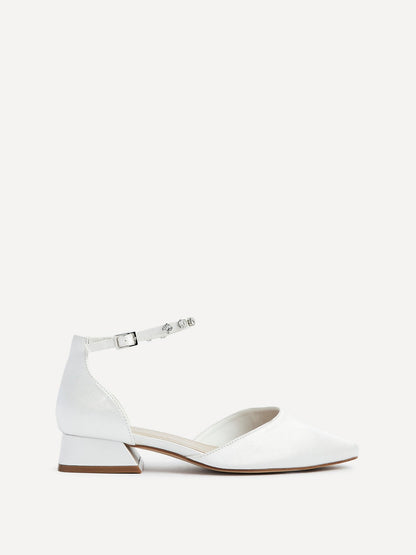Everlasting Wide Fit Bridal Low Court Heels