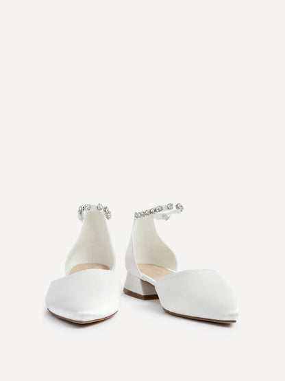 Everlasting Wide Fit Bridal Low Court Heels