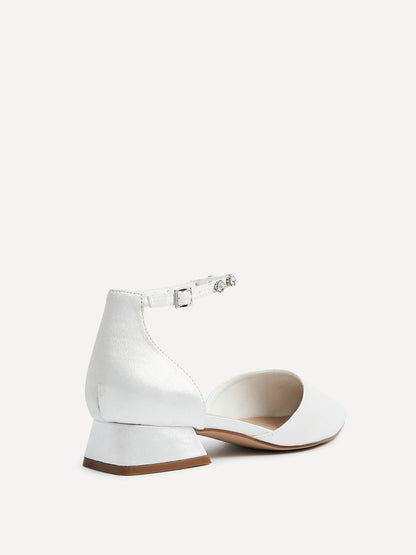 Everlasting Wide Fit Bridal Low Court Heels