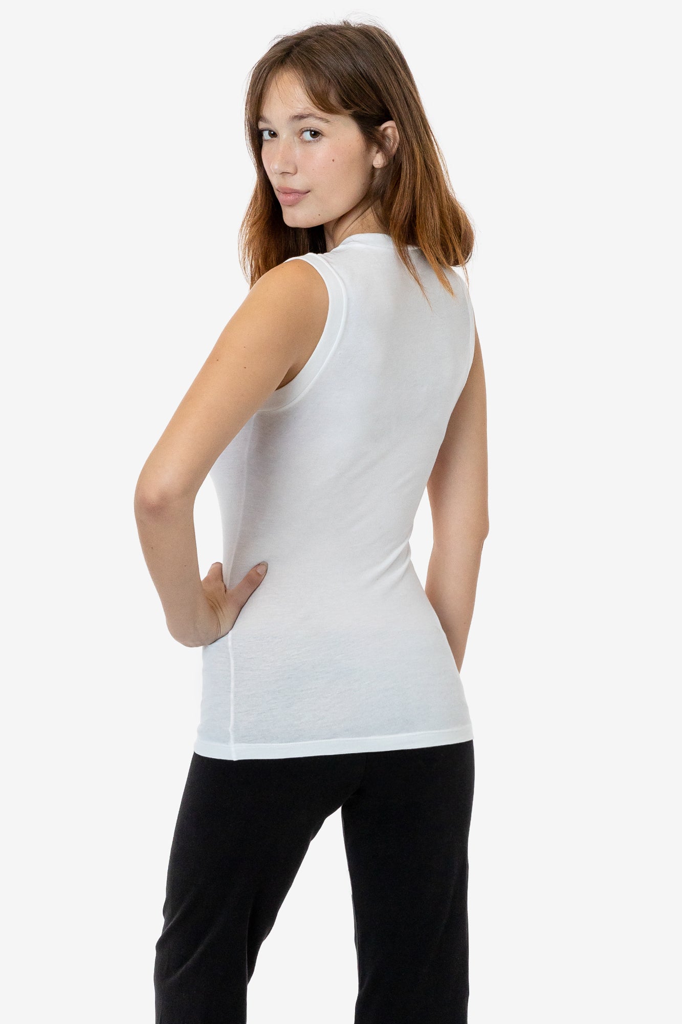 FF366 - Poly Cotton Sleeveless V Neck