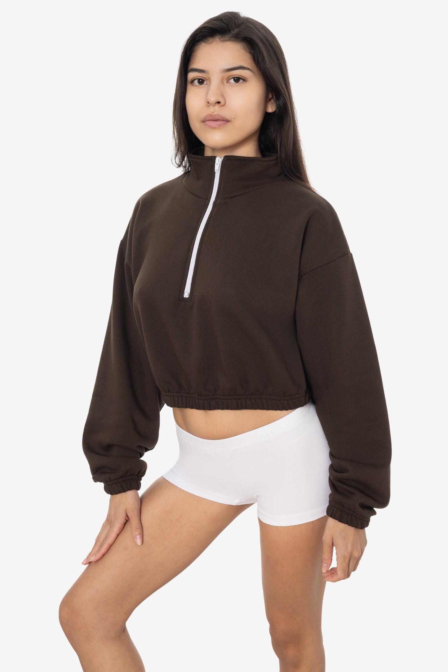 F396 - Flex Fleece Half Zip Cropped Pullover