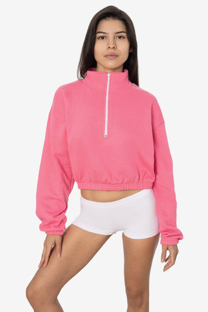 F396 - Flex Fleece Half Zip Cropped Pullover