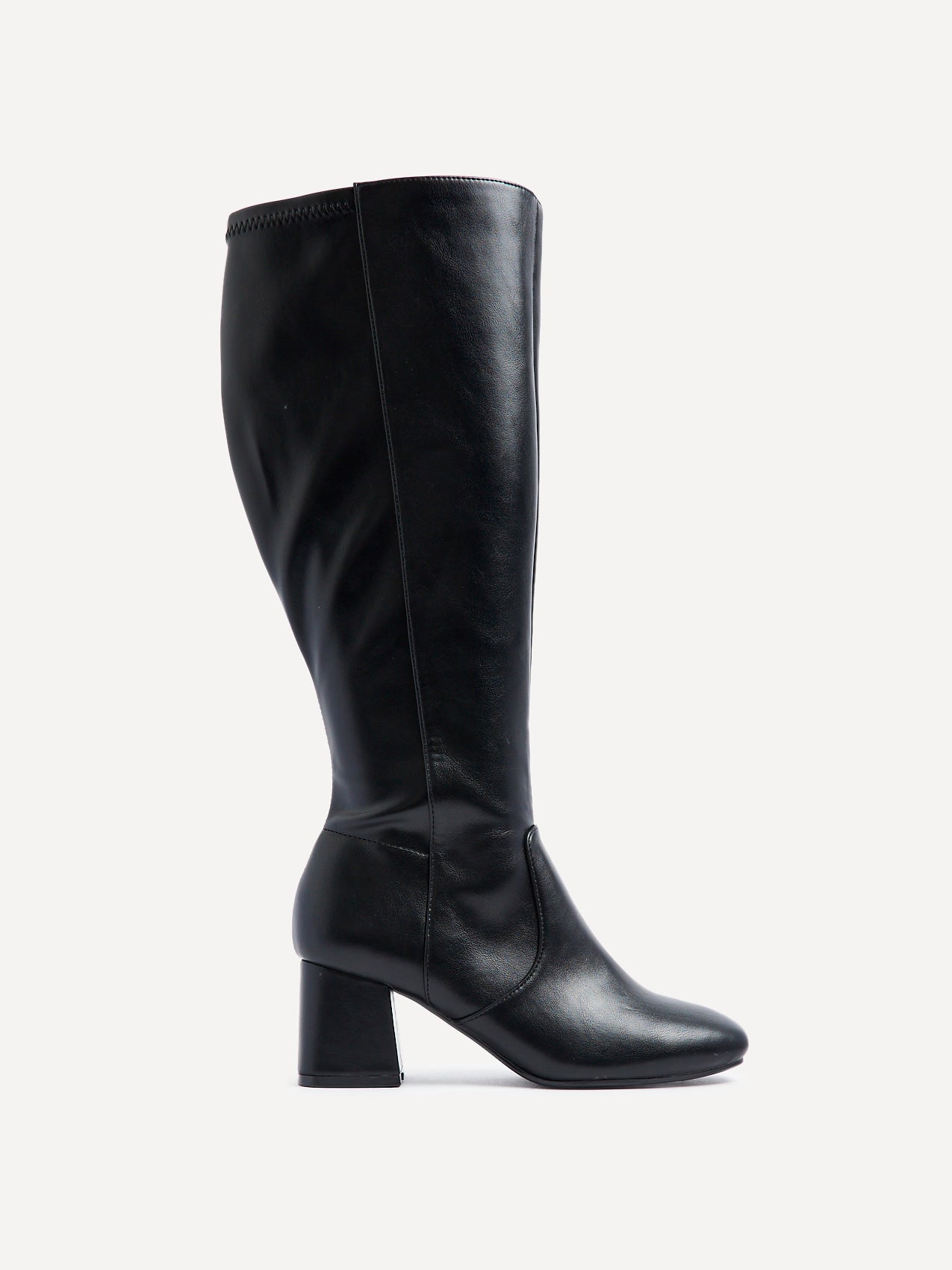 Fable Wide Fit Black Faux Leather Boots