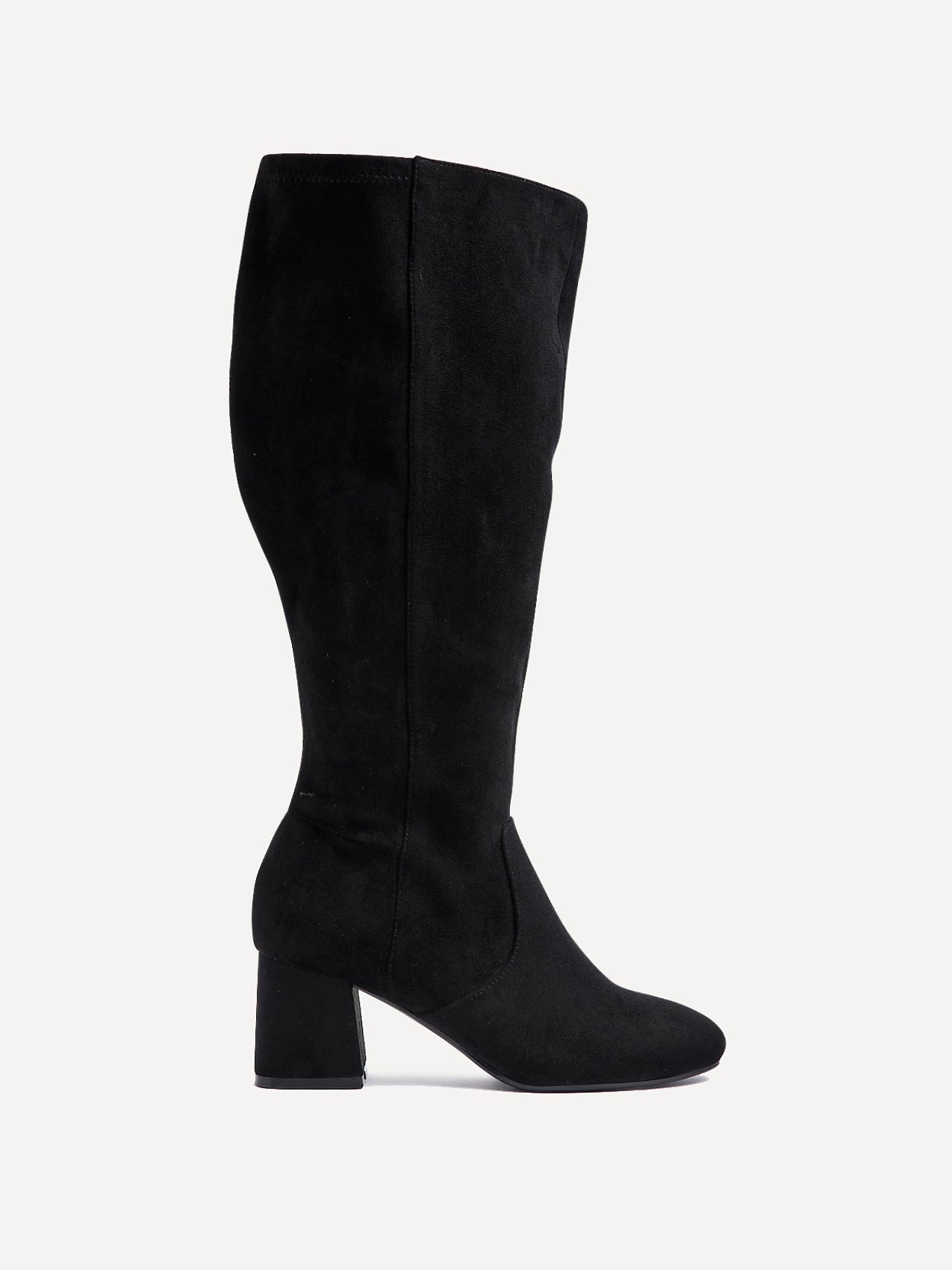 Fable Wide Fit Black Faux Suede Boots