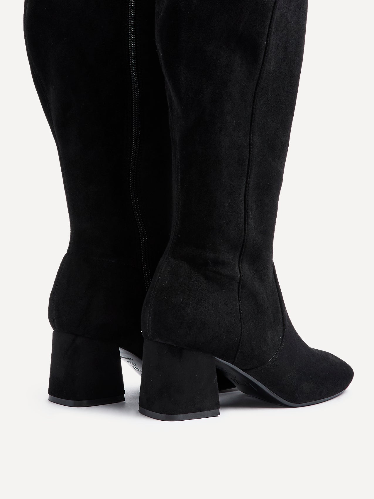 Fable Wide Fit Black Faux Suede Boots