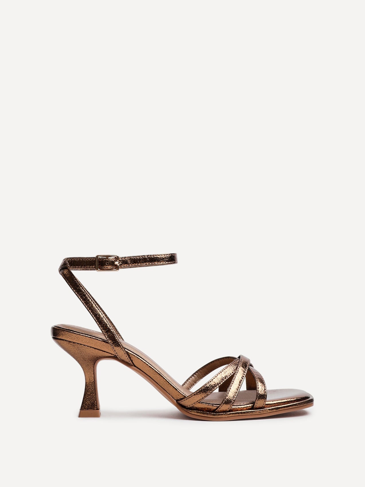 Faro Bronze Strappy Heeled Sandals