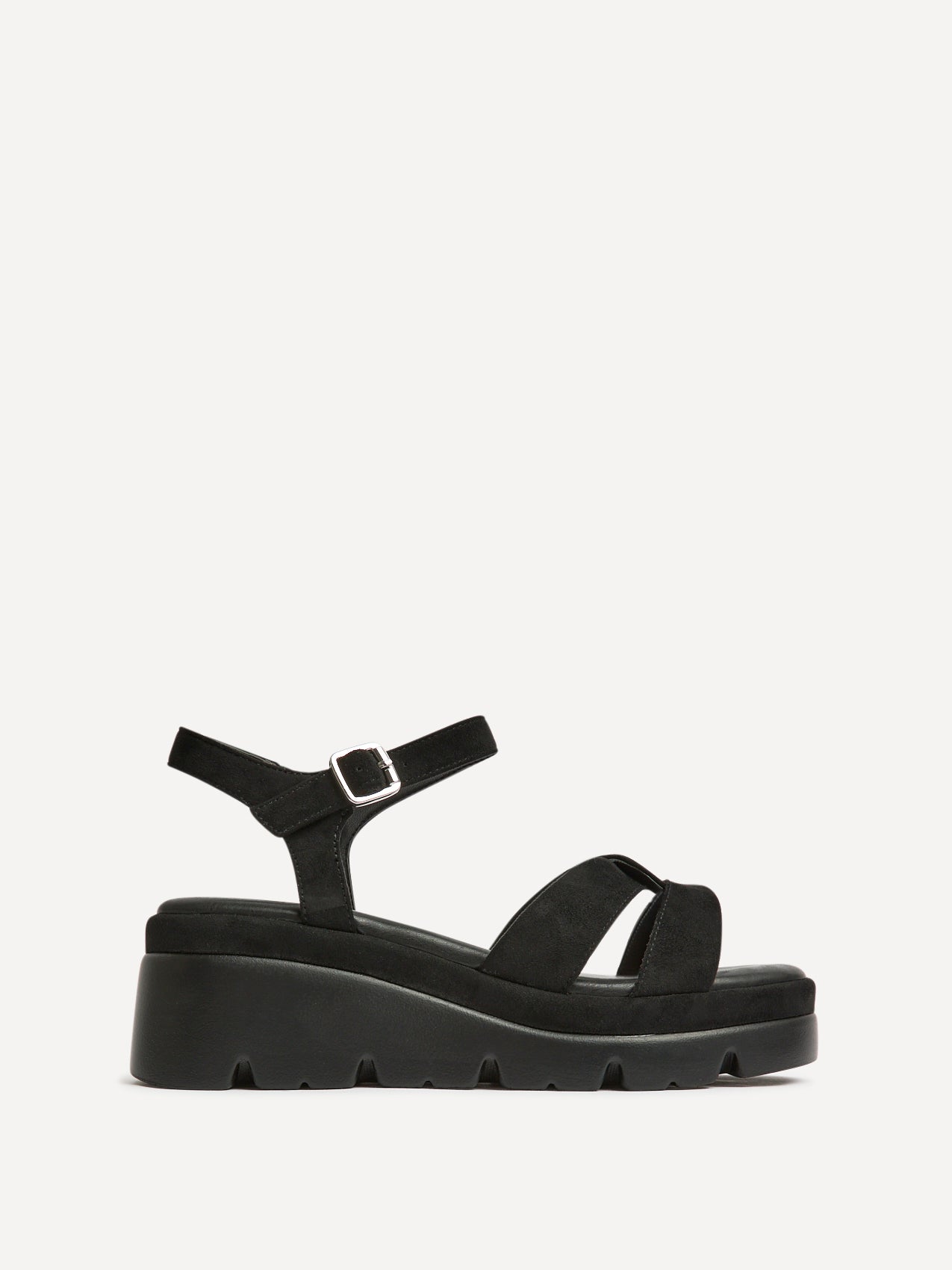 Fate Black Flatform Sandals