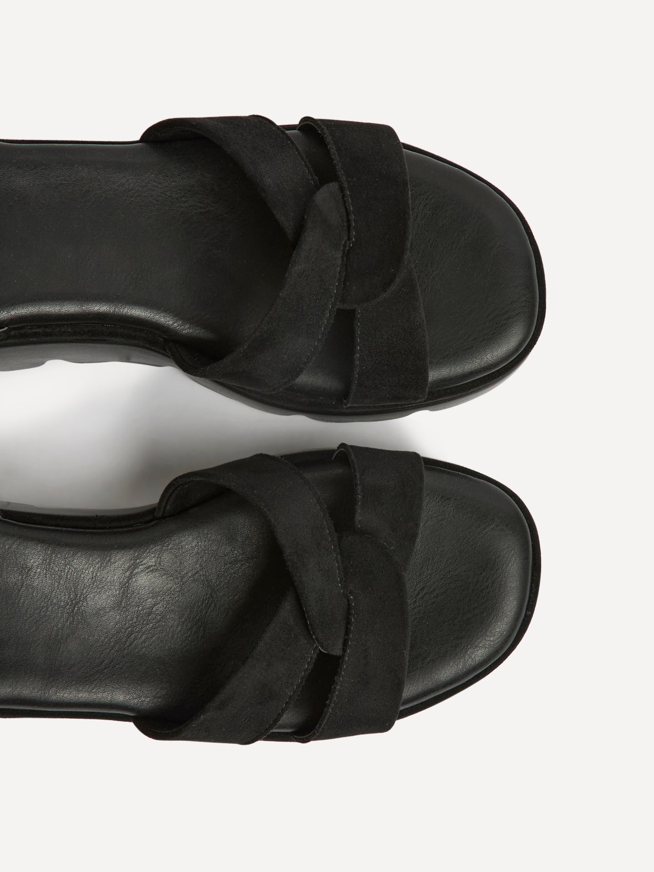 Fate Black Flatform Sandals
