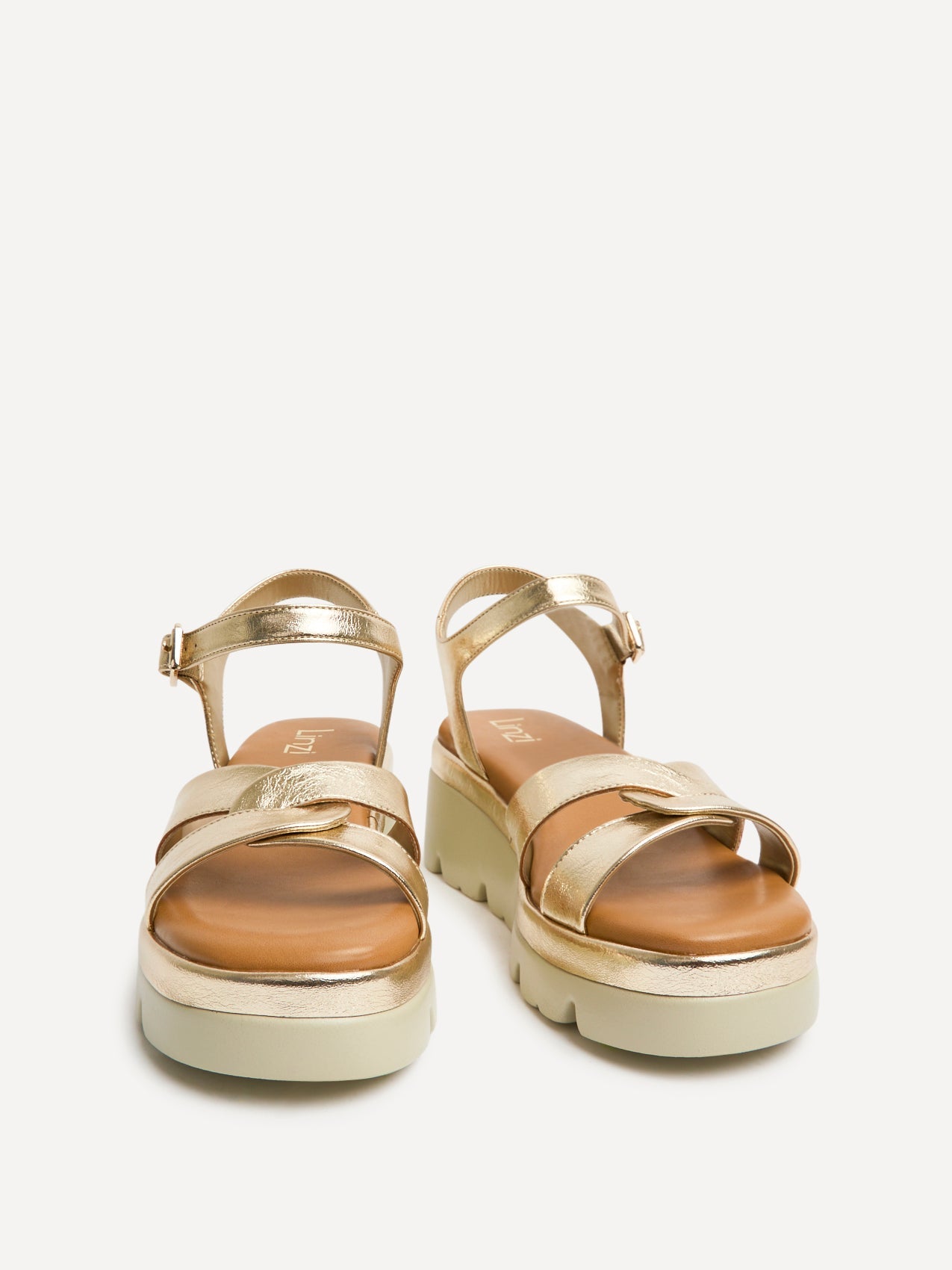 Fate Gold Flatform Sandals