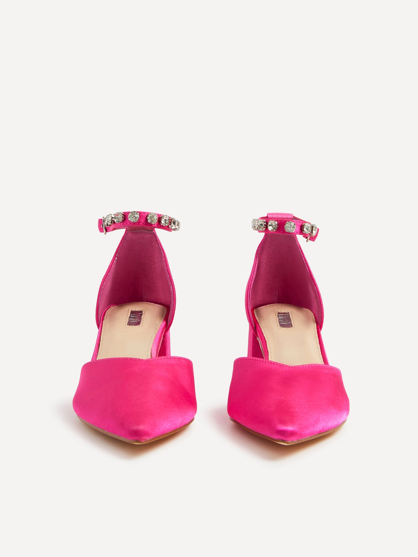 Fearne Pink Satin Diamante Court Heel