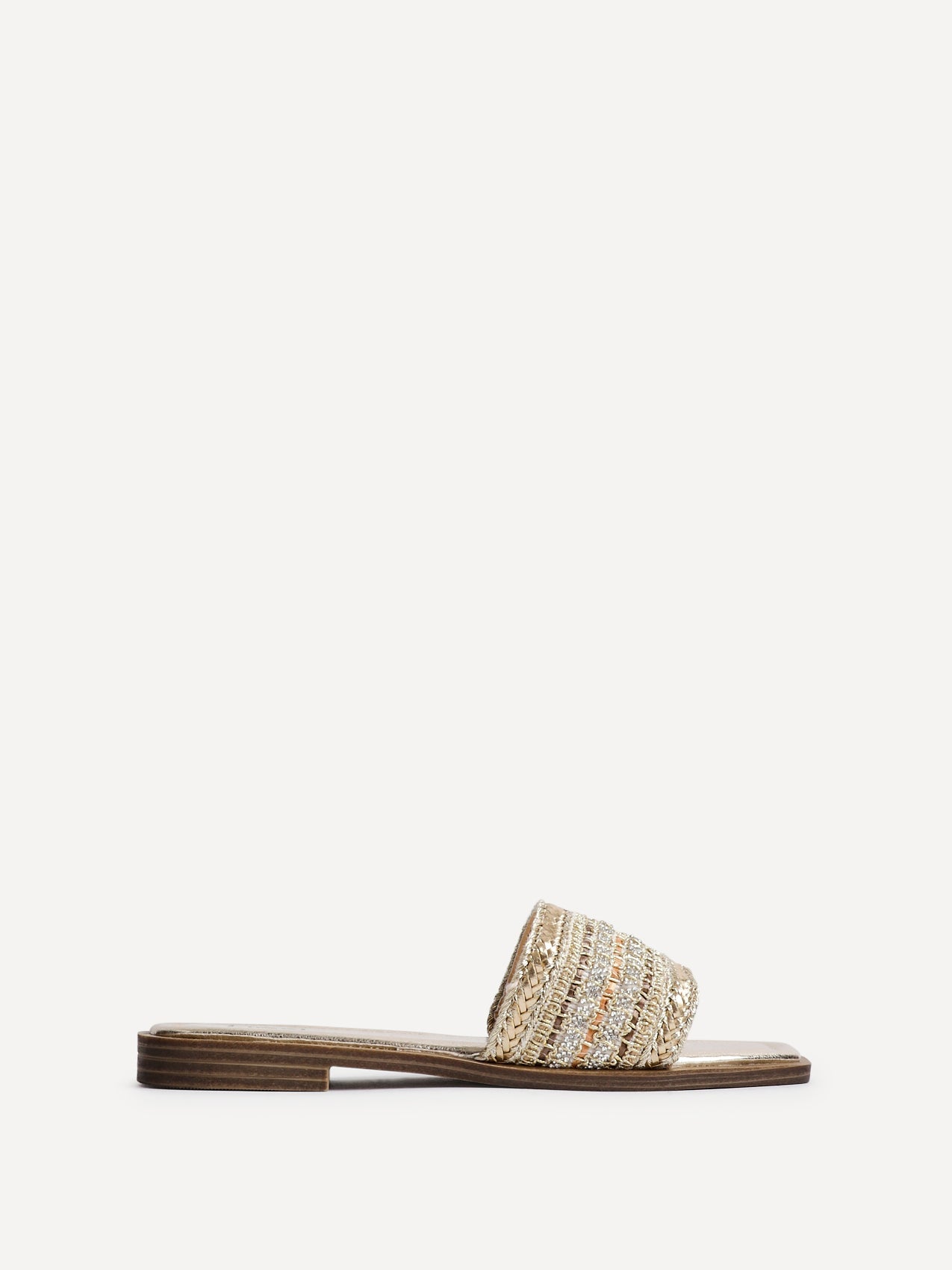 Fernanda Gold Slip On Sandals
