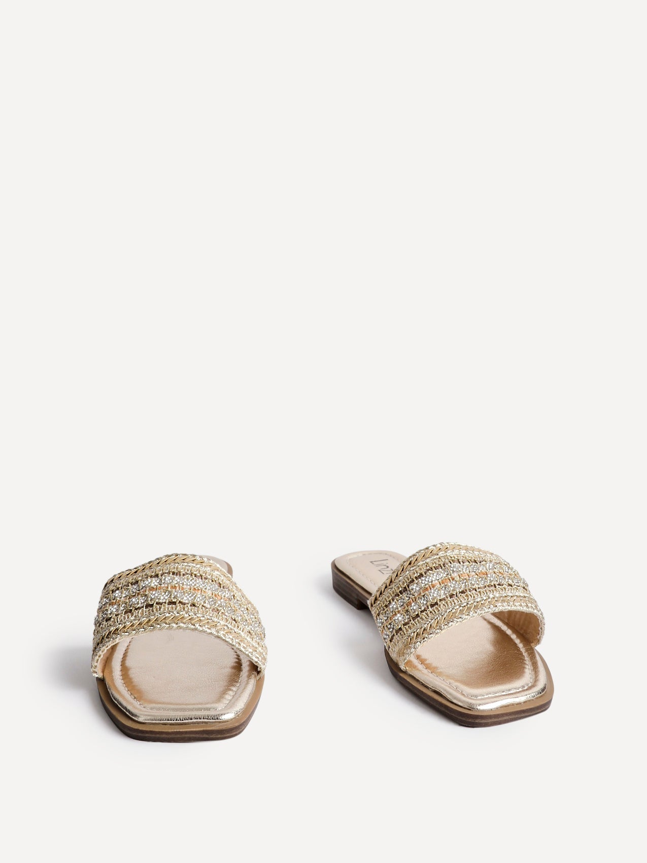 Fernanda Gold Slip On Sandals