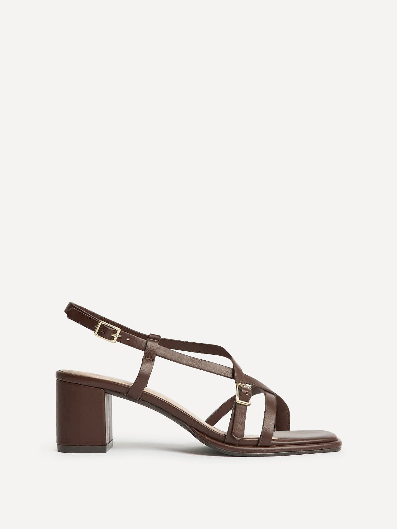 Feyre Brown Strappy Heeled Sandals
