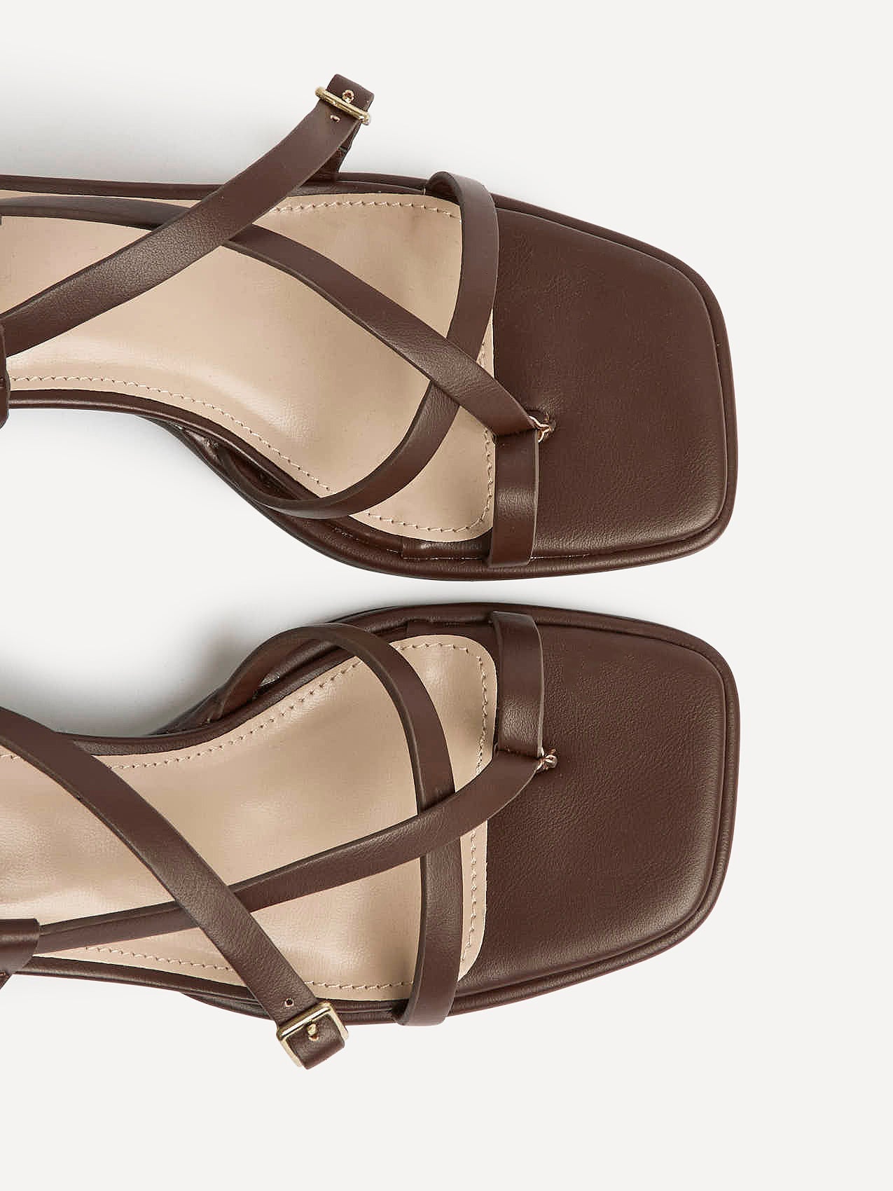 Feyre Brown Strappy Heeled Sandals