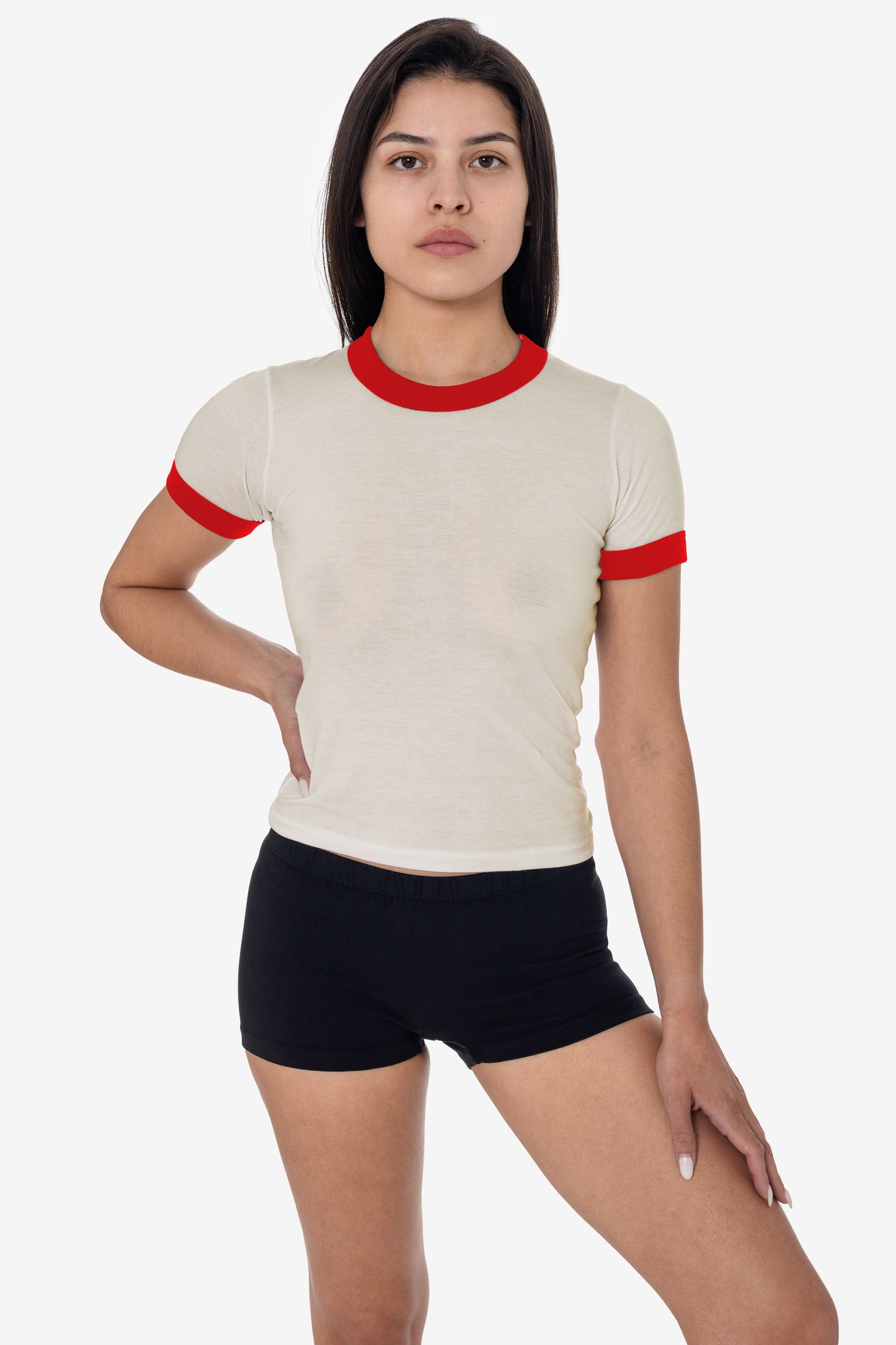 FF310 - Women's Poly Cotton Ringer Tee