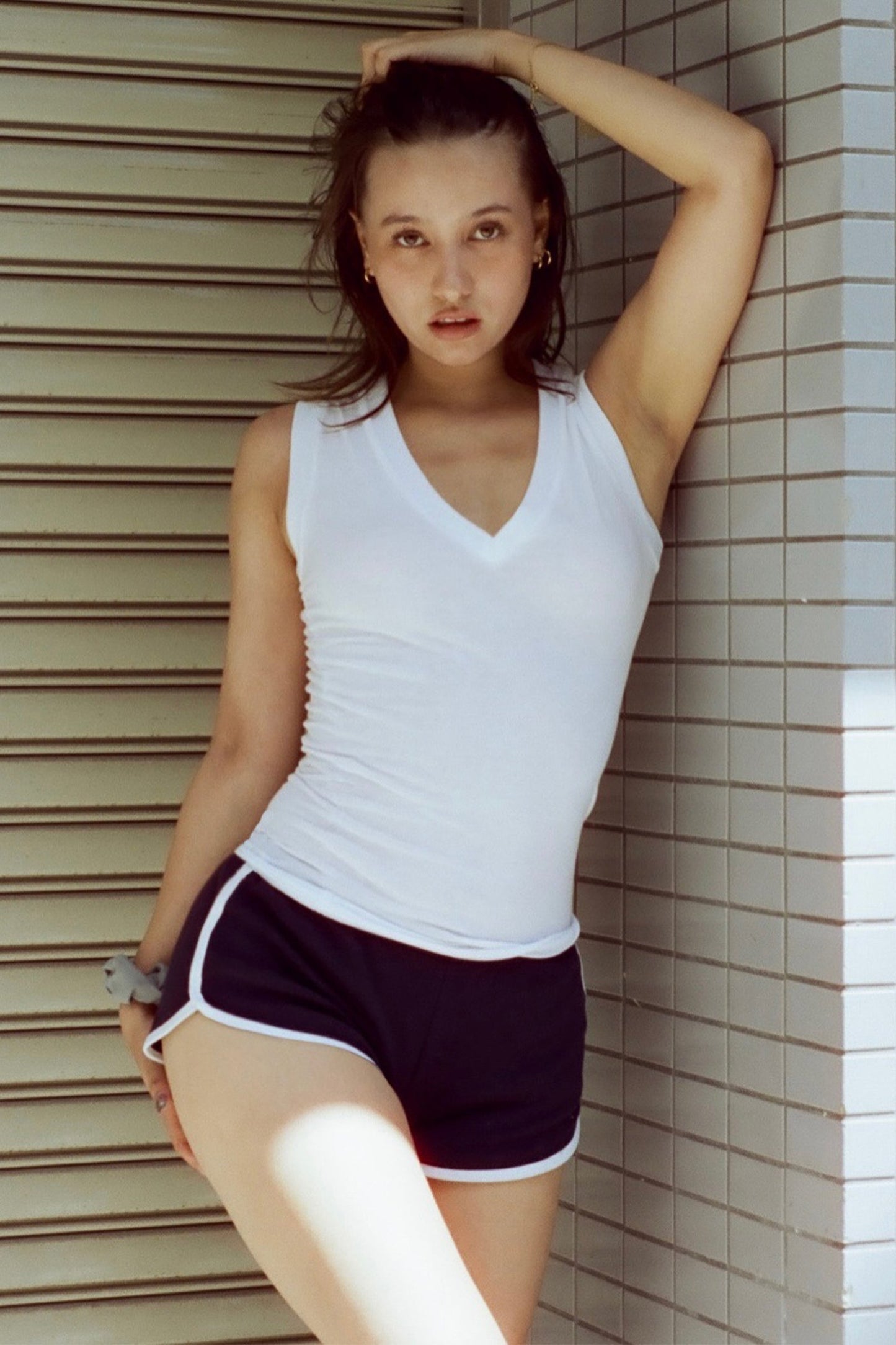 FF366 - Poly Cotton Sleeveless V Neck