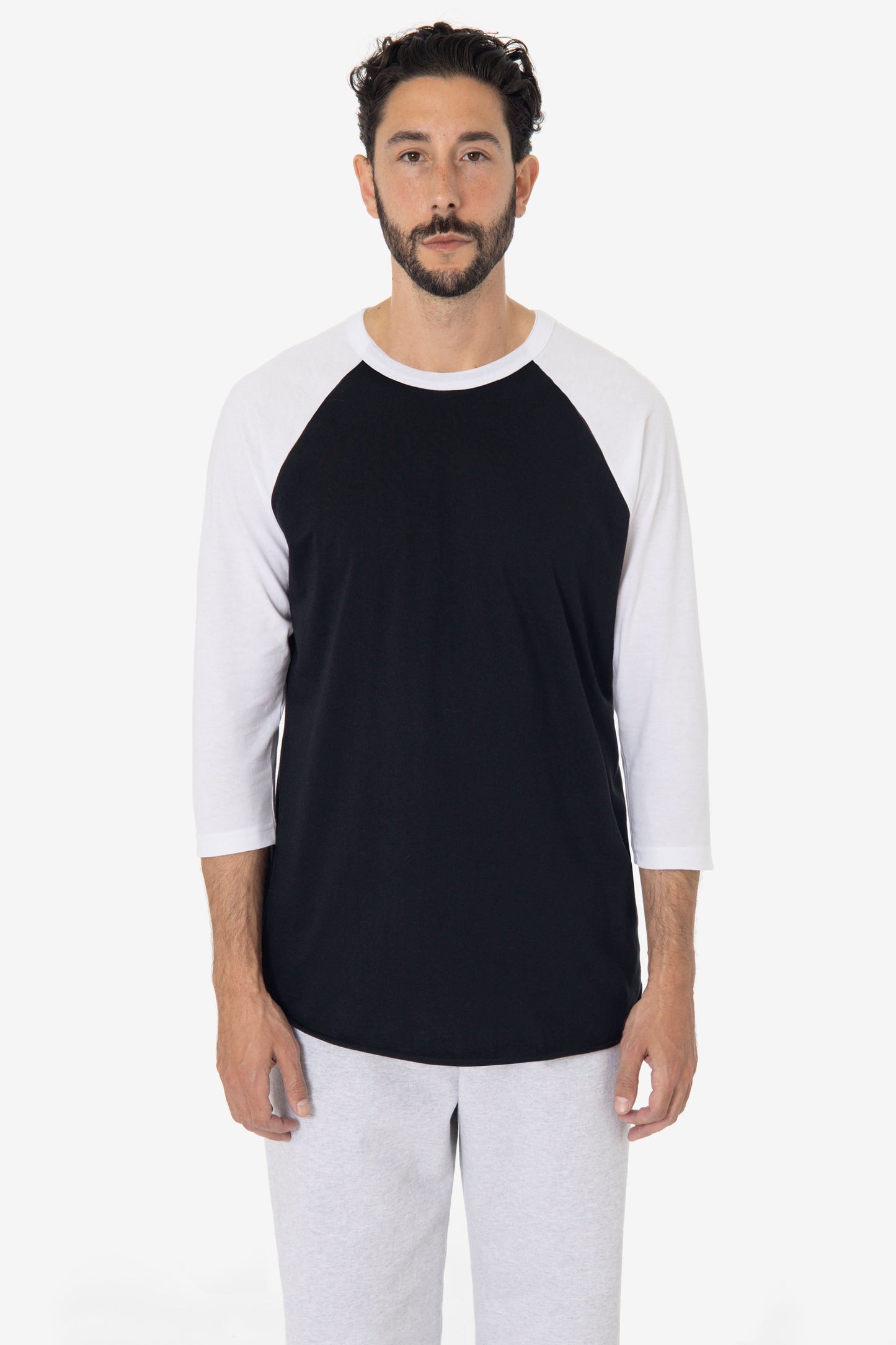 FF53 - 3/4 Sleeve Poly Cotton Raglan